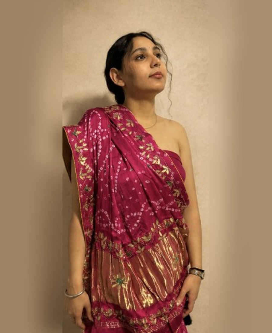 House of Lehar — Rani Bandhani Saree